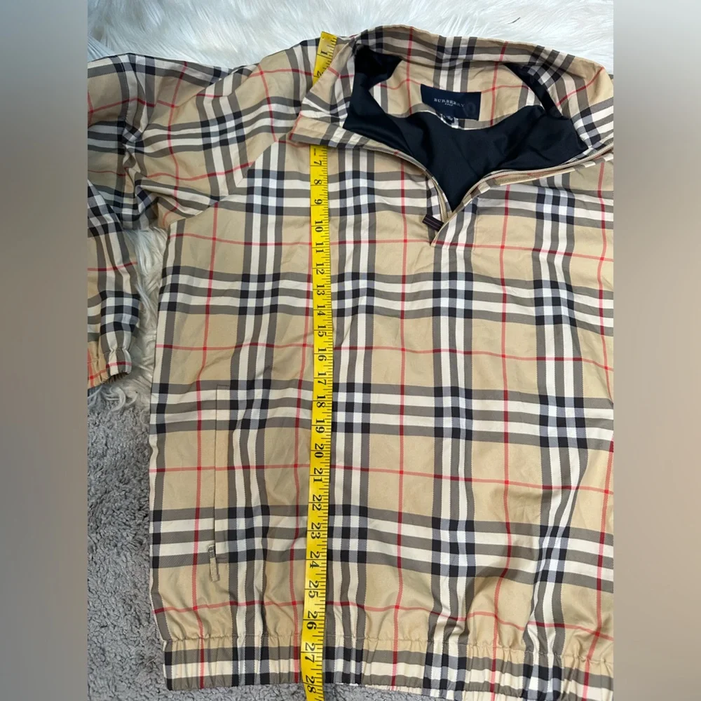 Men’s Burberry Golf nova check quarter zip pull‎ over